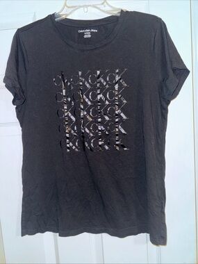 Calvin Klein Jeans Black Short Sleeve Logo Tee